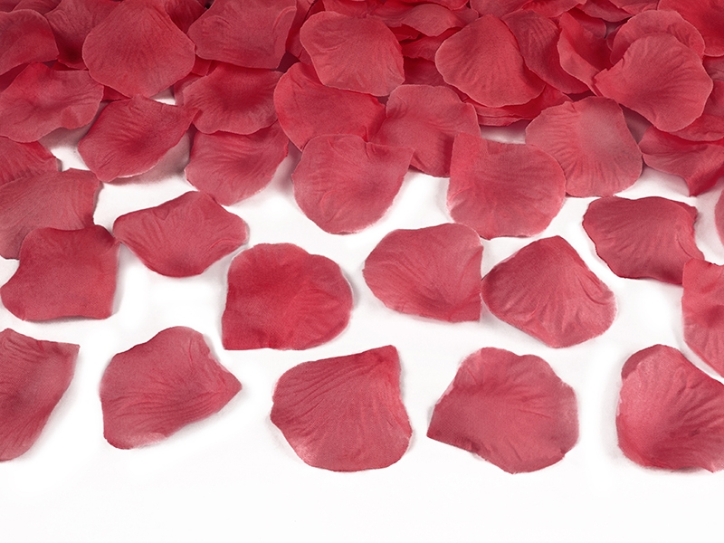 Vystřelovací konfety tmavě červené květy 60cm